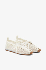 GANNI Online Sporty Ballerina in White Mesh