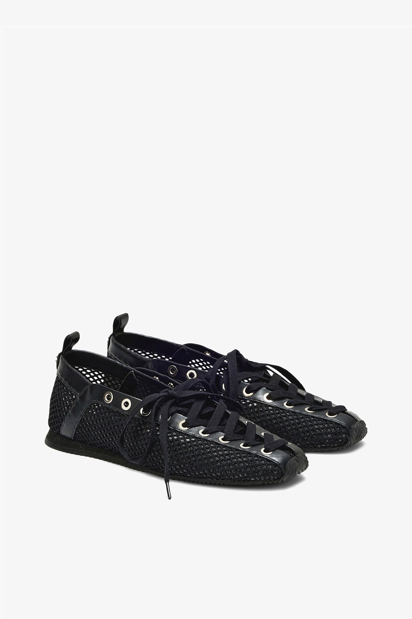 GANNI Sale Sporty Ballerina in Black Mesh