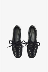 GANNI Sale Sporty Ballerina in Black Mesh
