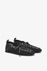 GANNI Sale Sporty Ballerina in Black Mesh