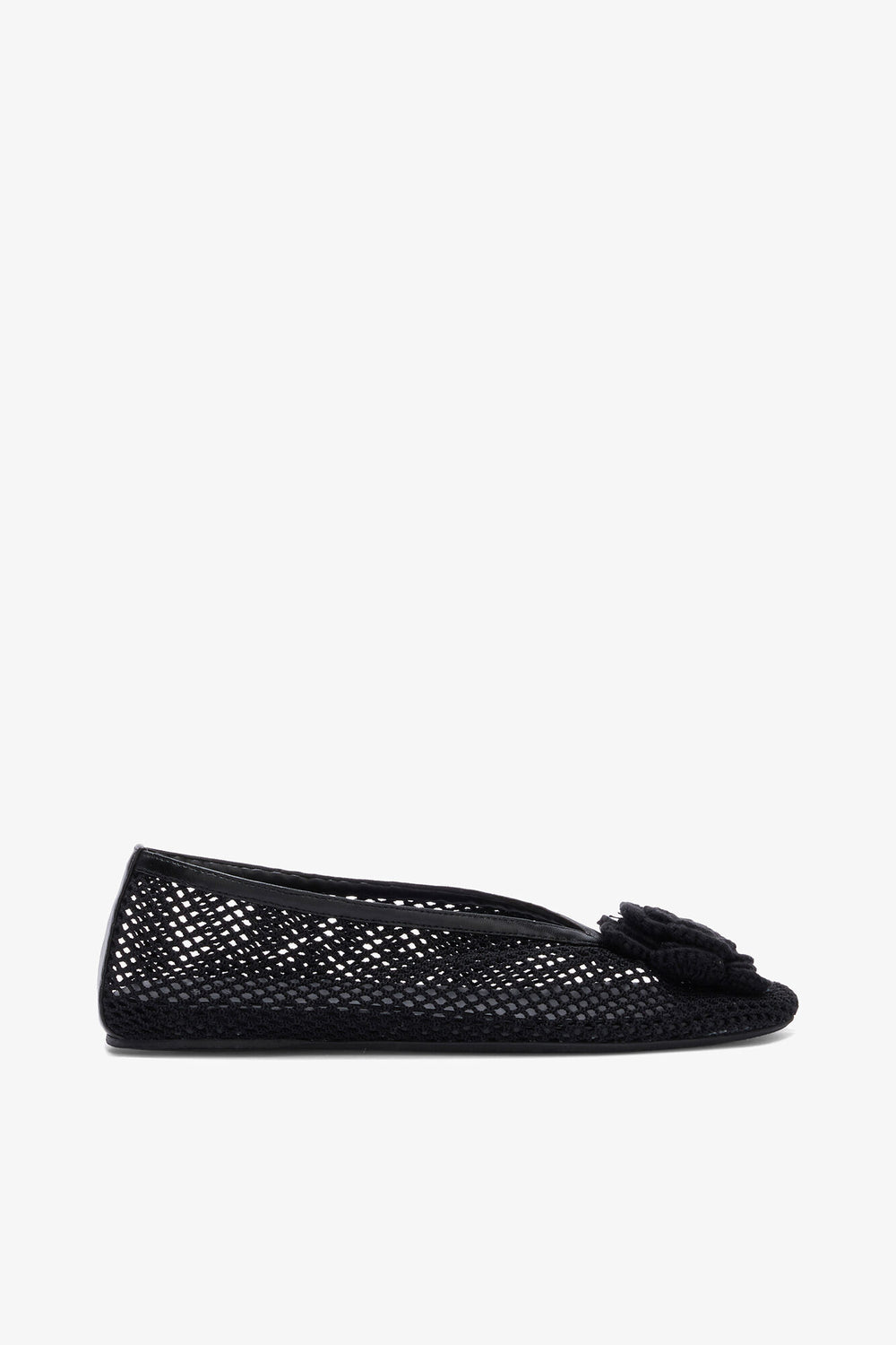 GANNI Outlet Jenny Ballerina in Black Mesh