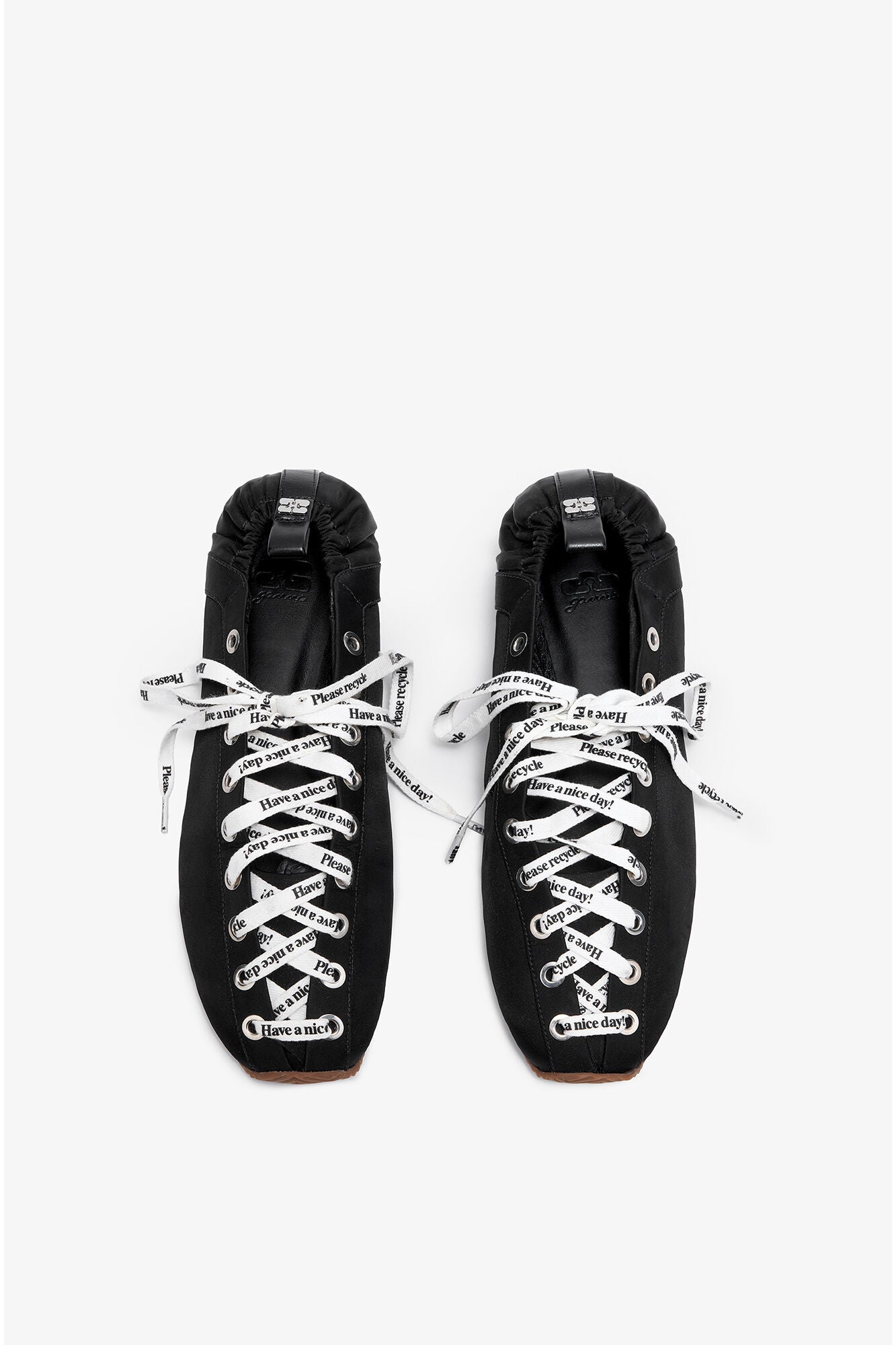 GANNI Online Sporty Ballerina in Black