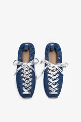 GANNI Discount Sporty Ballerina in Denim