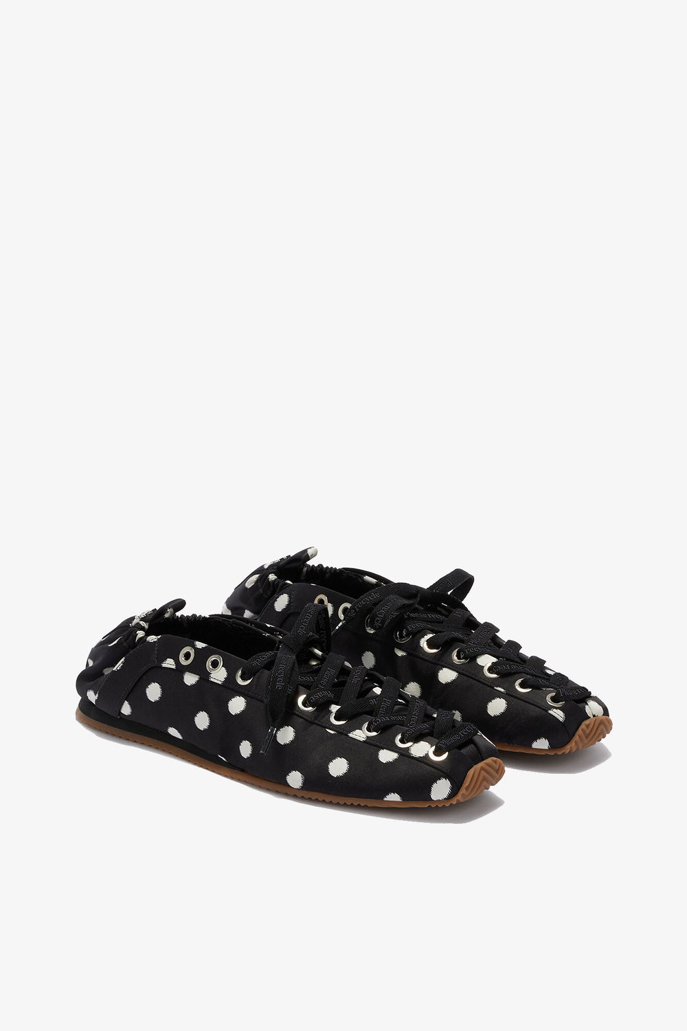 GANNI On Sale Sporty Ballerina in Black Dots