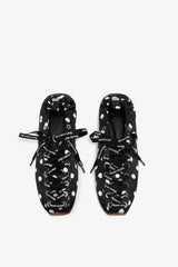 GANNI On Sale Sporty Ballerina in Black Dots
