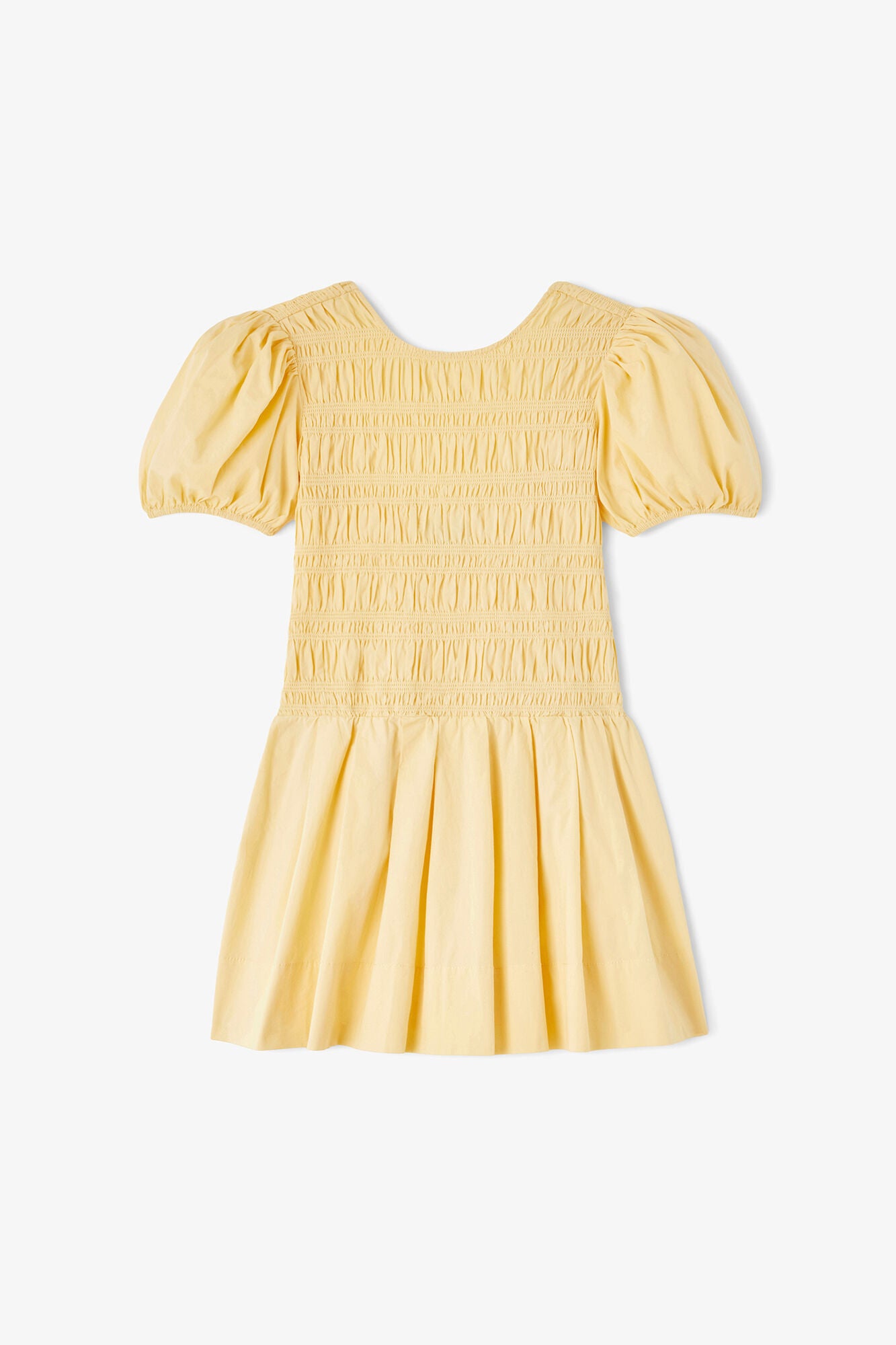 GANNI Hot Sale Mini Dress in Yellow Cotton
