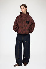 GANNI New Jacket in Printed Nylon