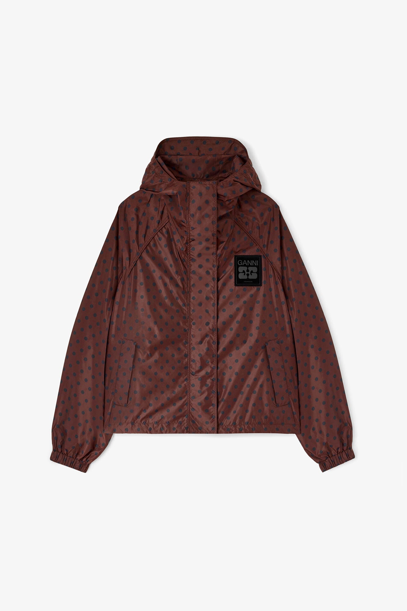 GANNI New Jacket in Printed Nylon