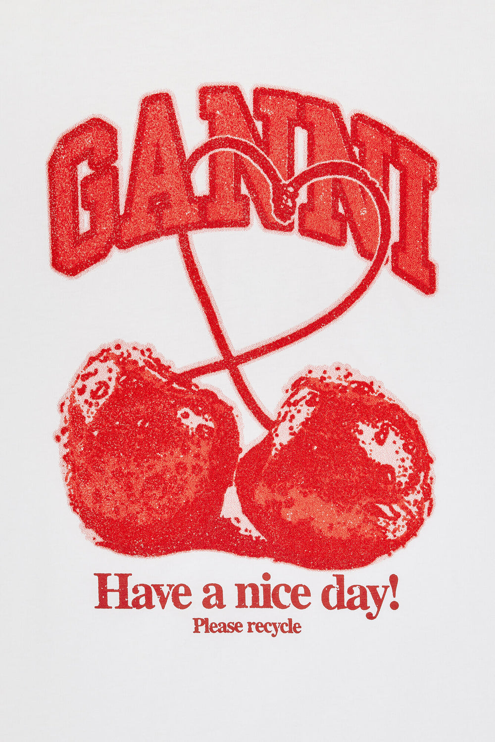 GANNI Online T-shirt with Cherry