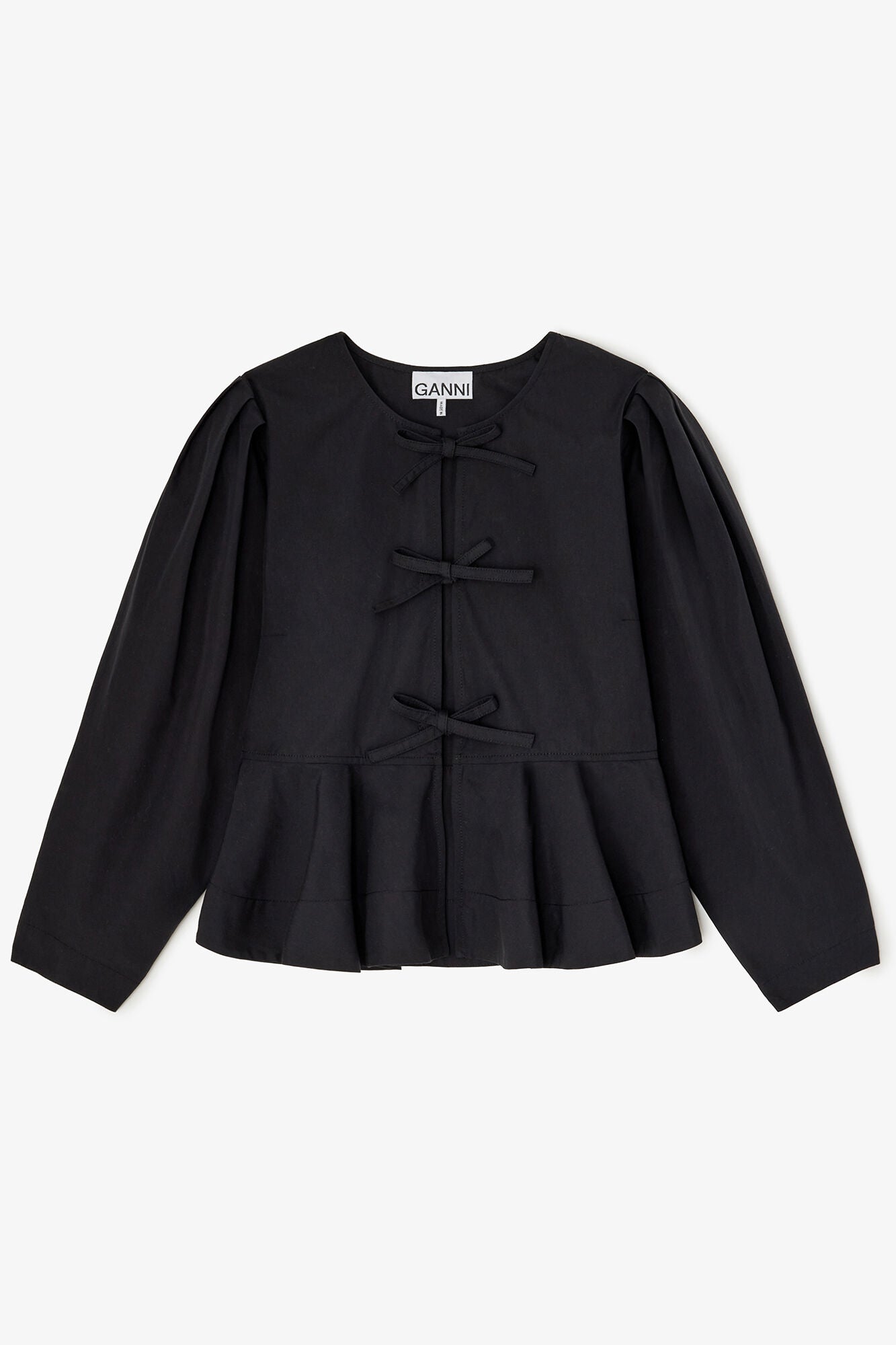 GANNI Sale Blouse in Cotton Poplin