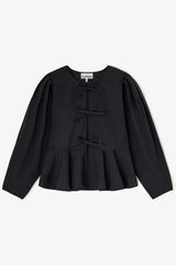 GANNI Sale Blouse in Cotton Poplin