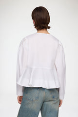 GANNI Discount Blouse in Cotton Poplin