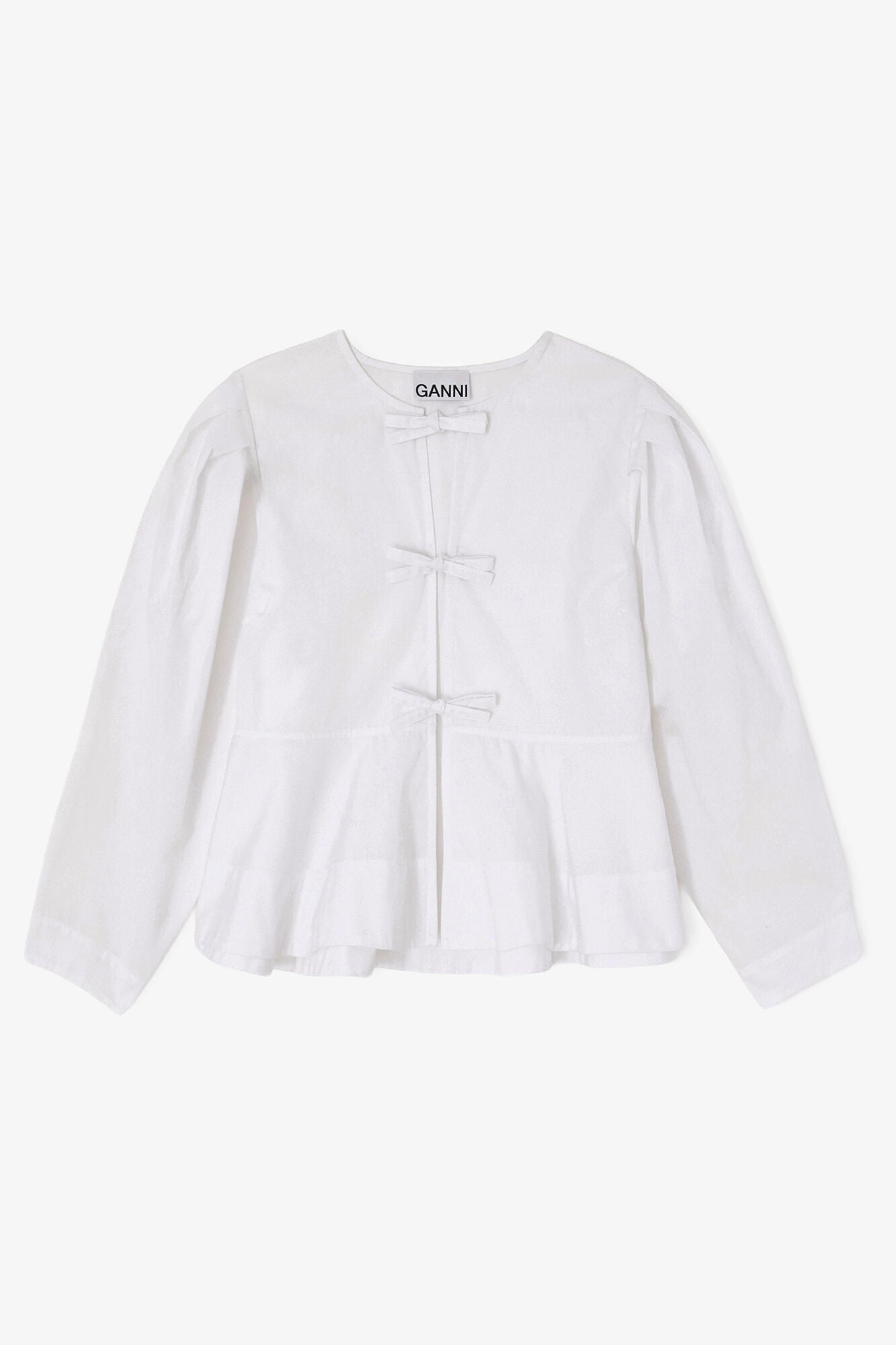 GANNI Discount Blouse in Cotton Poplin