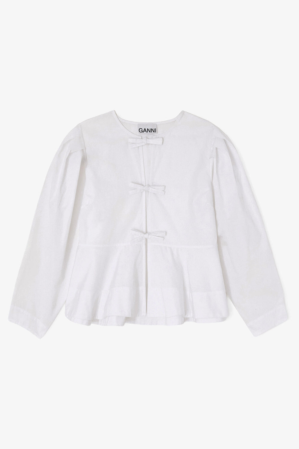 GANNI Discount Blouse in Cotton Poplin