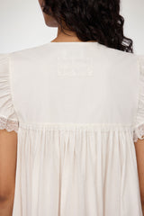 GANNI Outlet Dress in White Cotton