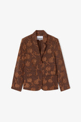 GANNI us Blazer in Brown Fil Coupe