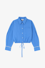GANNI Hot Sale Shirt in Blue Cotton