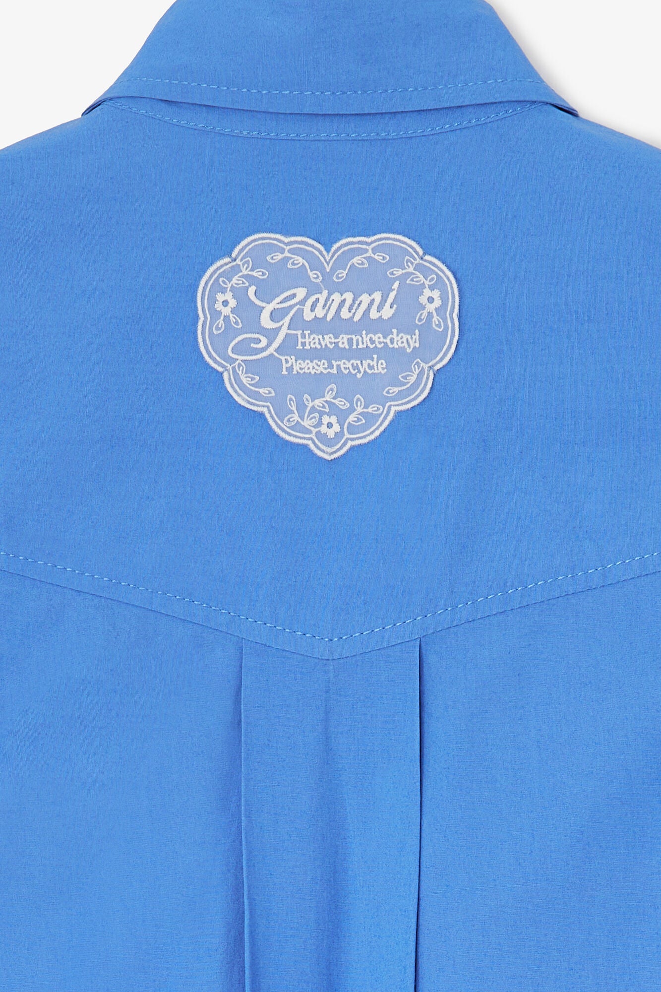 GANNI Hot Sale Shirt in Blue Cotton
