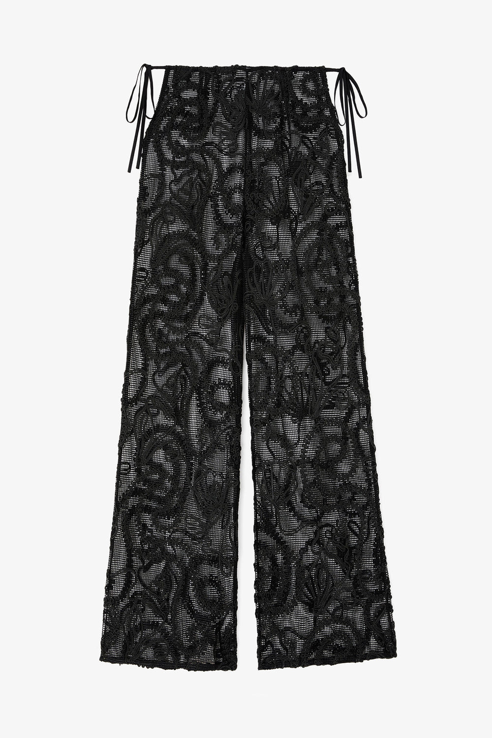 GANNI New Pants in Black Net
