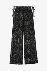 GANNI New Pants in Black Net