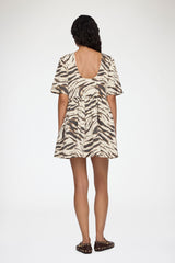 GANNI Discount Dress in Zebra Denim