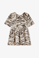 GANNI Discount Dress in Zebra Denim