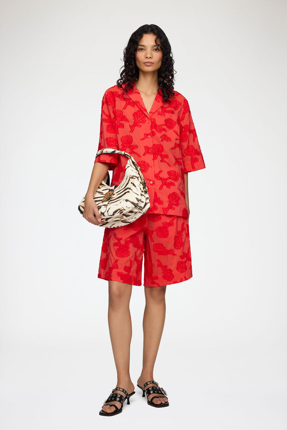 GANNI On Sale Shirt in Red Fil Coupe