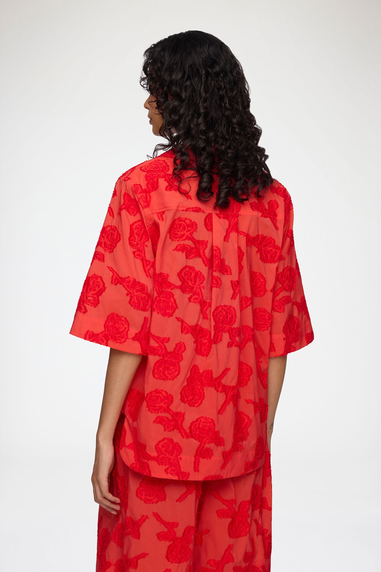 GANNI On Sale Shirt in Red Fil Coupe