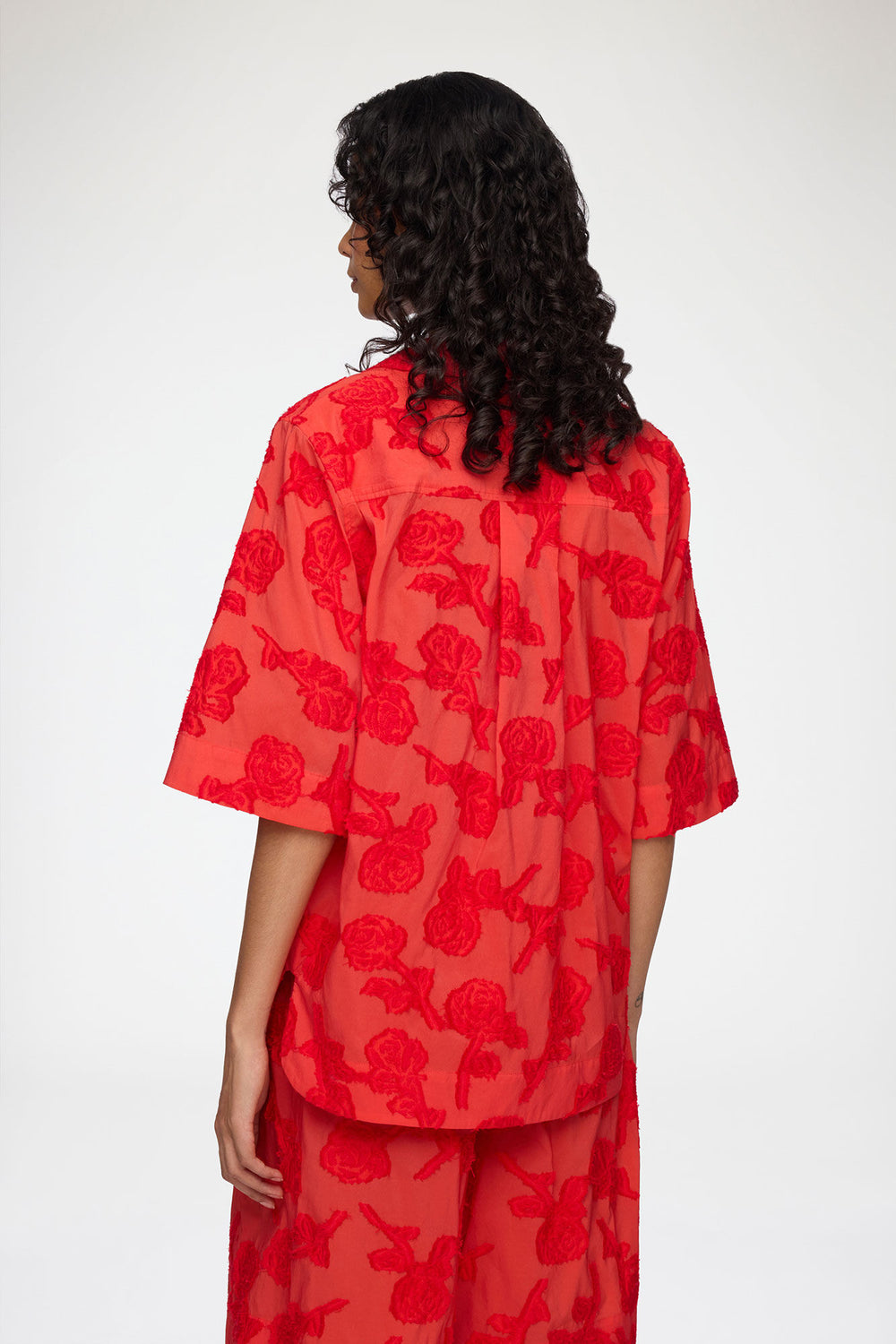 GANNI On Sale Shirt in Red Fil Coupe