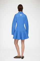 GANNI Outlet Shirt Dress in Blue Cotton
