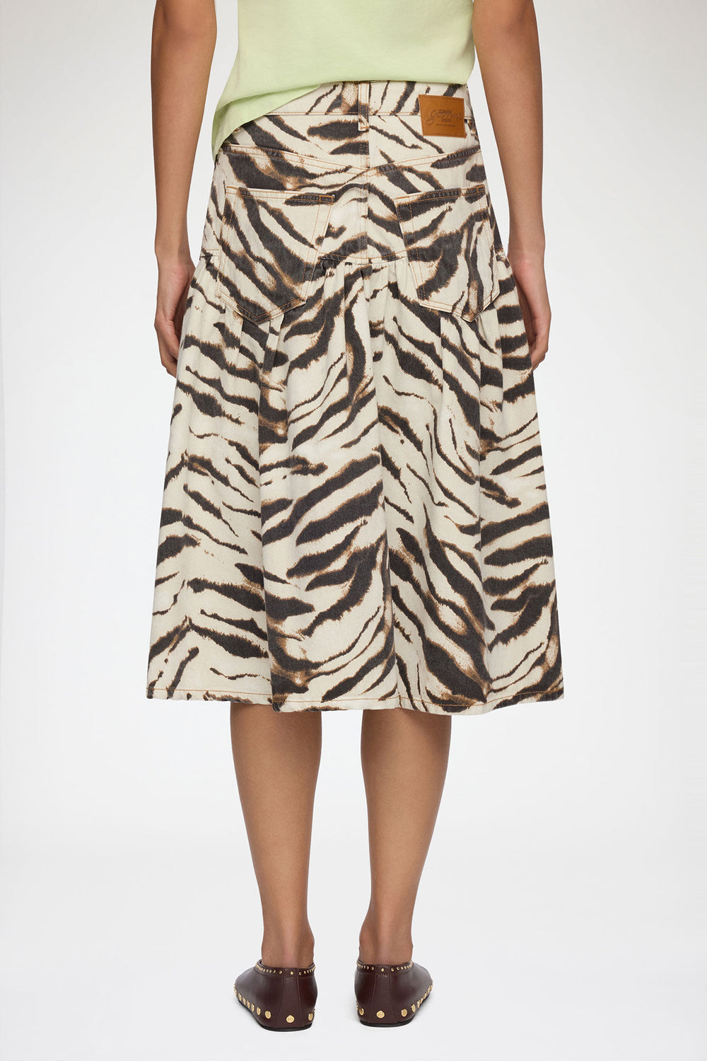 GANNI Hot Sale Skirt in Printed Denim