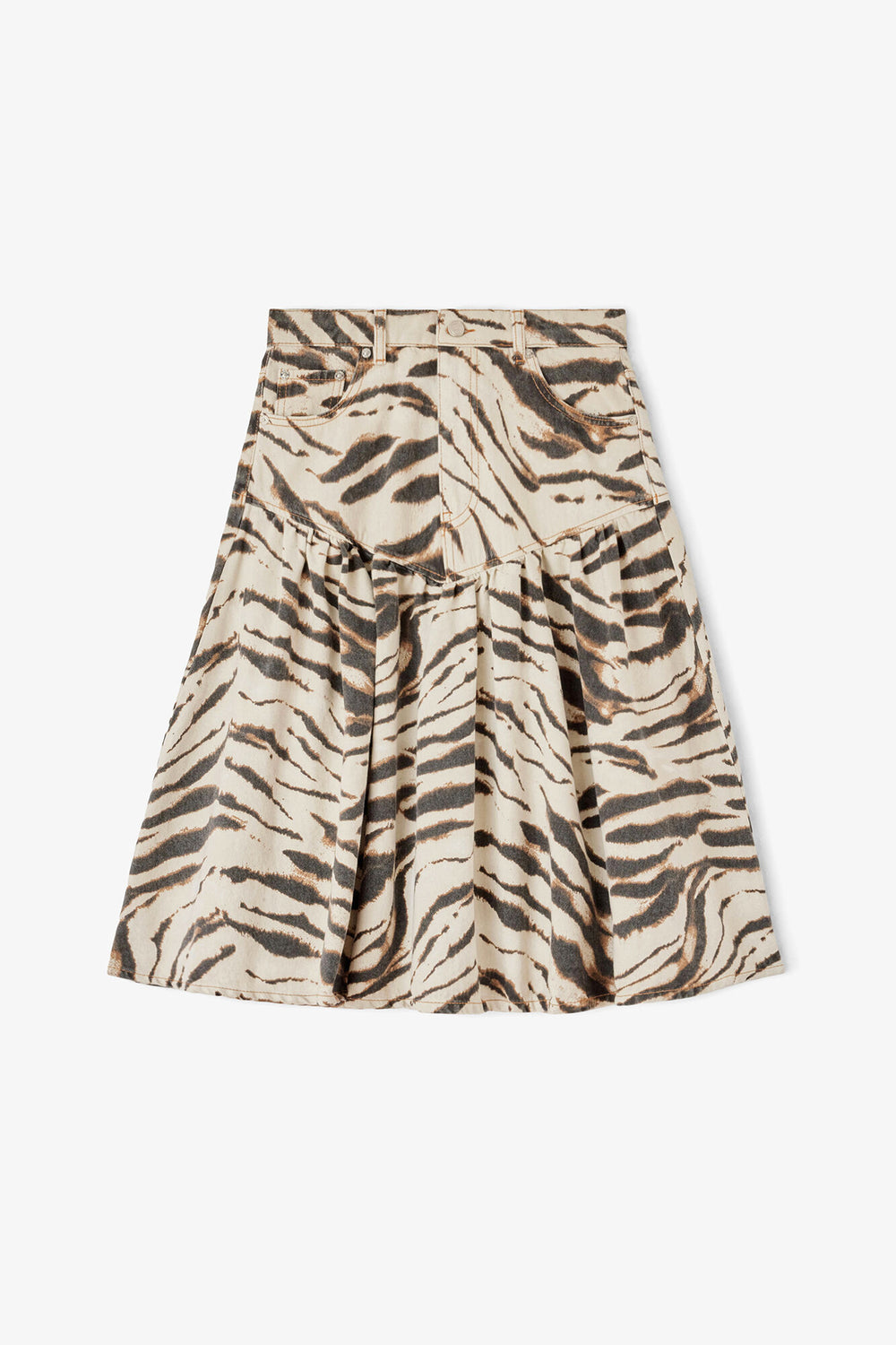 GANNI Hot Sale Skirt in Printed Denim