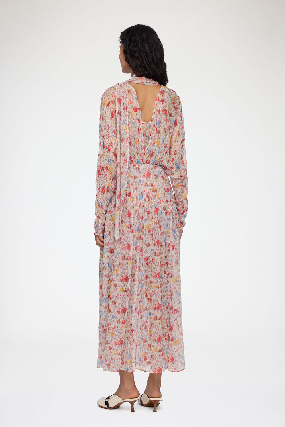 GANNI Online Dress in Floral Silk