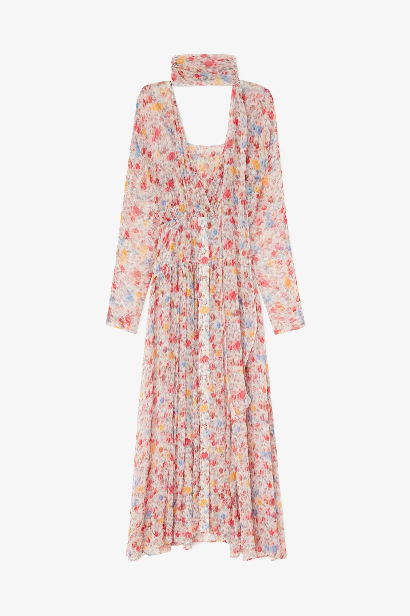 GANNI Online Dress in Floral Silk