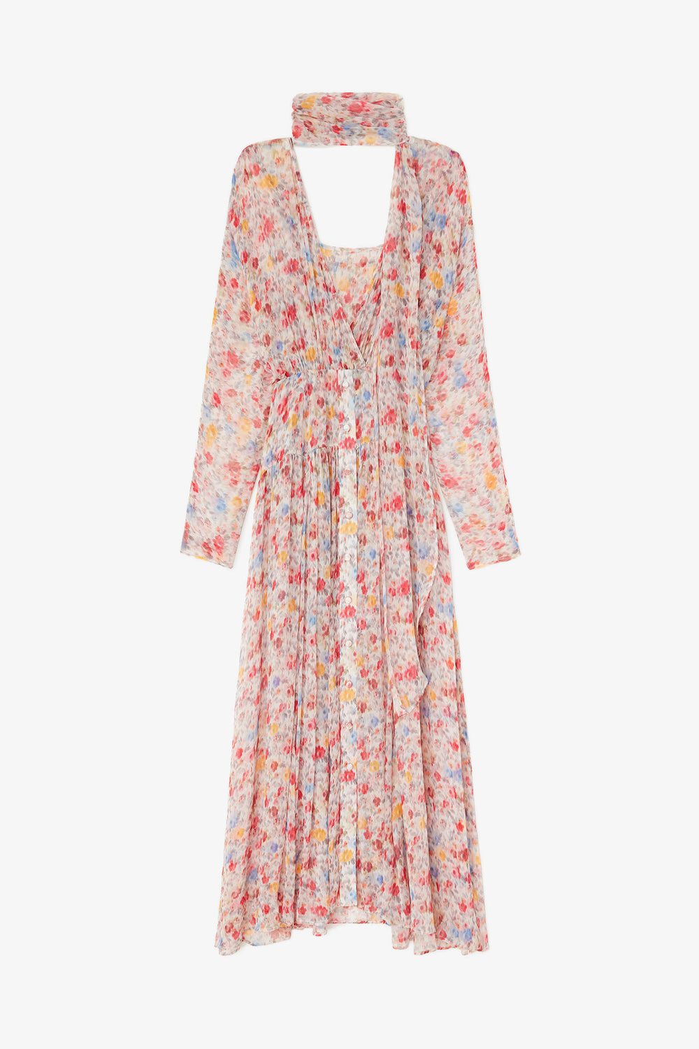 GANNI Online Dress in Floral Silk