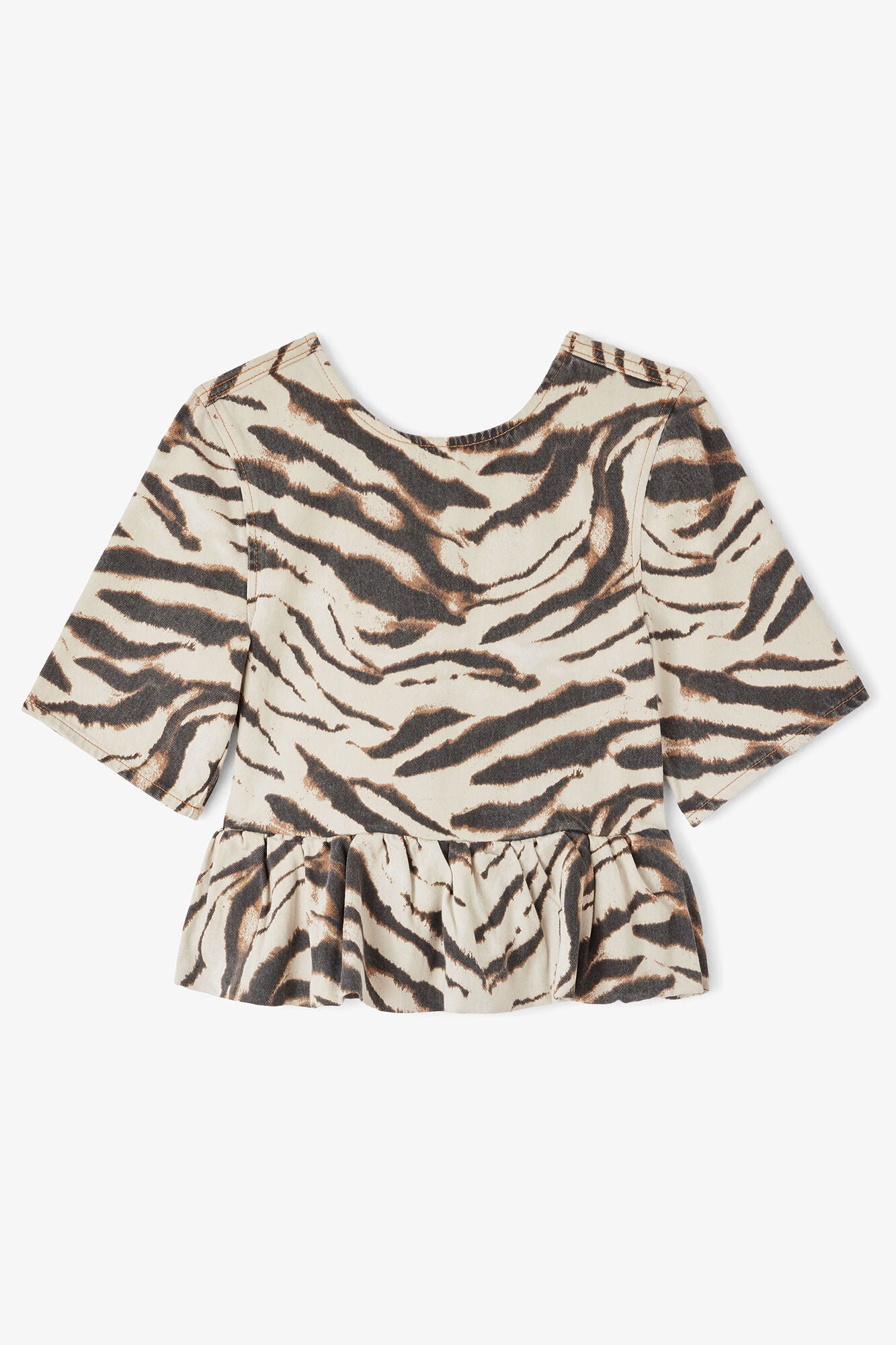 GANNI New Top in Zebra Denim