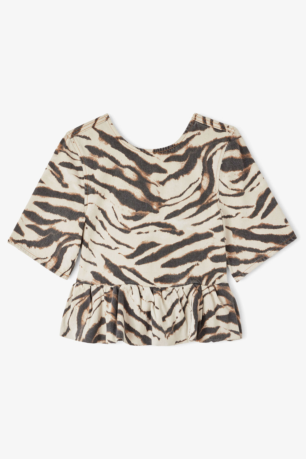 GANNI New Top in Zebra Denim