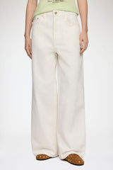 GANNI On Sale Lari Straight Jeans in White Denim