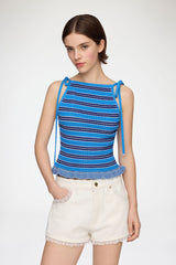 GANNI For Sale Top in Striped Pointelle