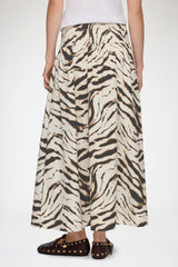 GANNI Outlet Skirt in Zebra Cotton