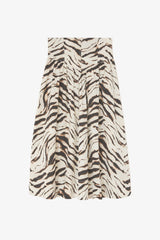 GANNI Outlet Skirt in Zebra Cotton