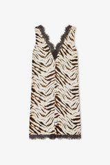 GANNI Hot Sale Dress in Zebra Satin