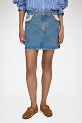 GANNI Online Skirt in Rigid Denim