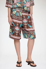 GANNI Hot Sale Shorts in Printed Twill