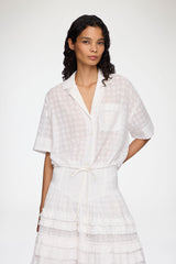 GANNI New Shirt in White Broderie Anglaise