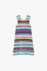 GANNI Sale Dress in Striped Crochet
