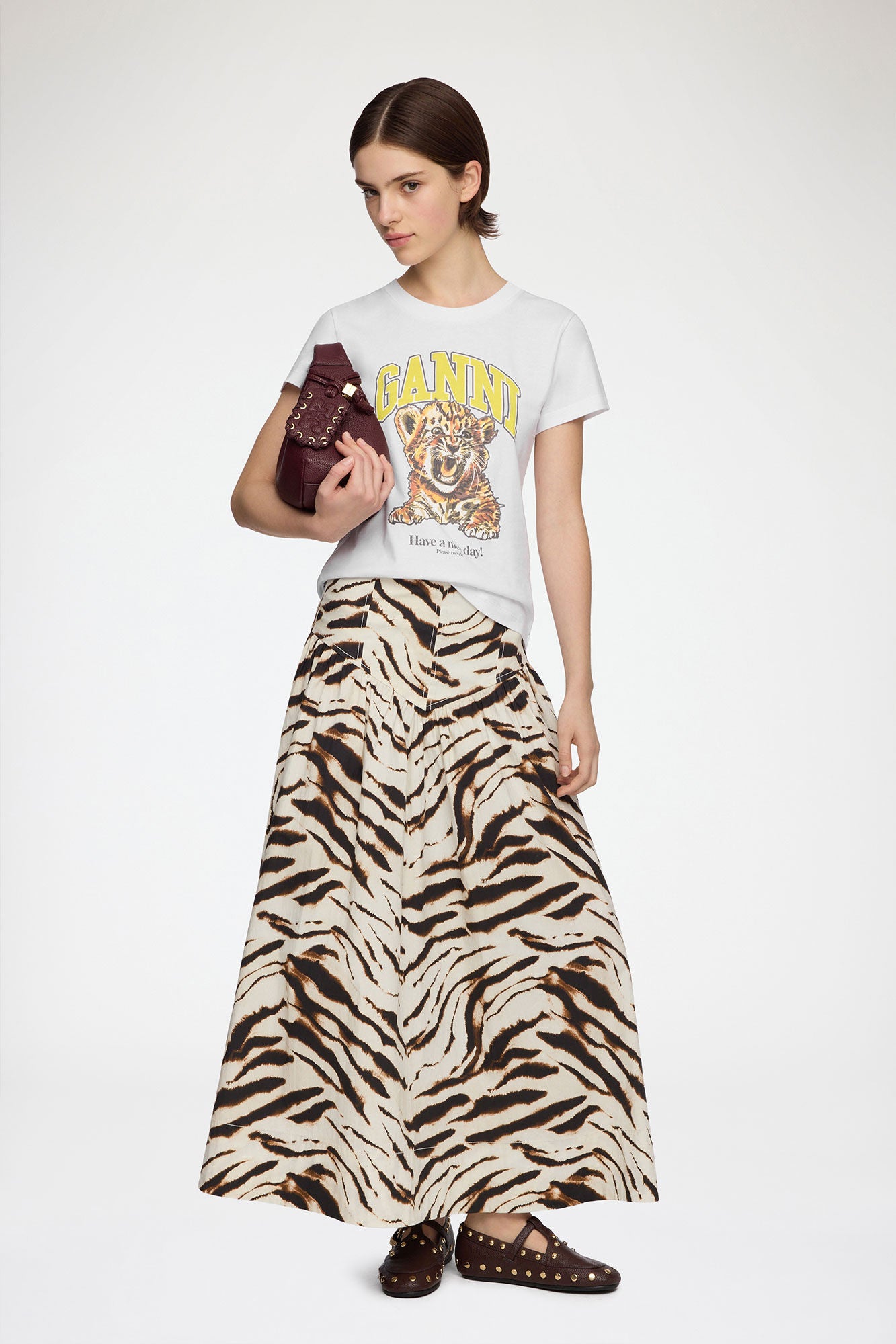 GANNI For Sale Baby Fit T-shirt with Tiger