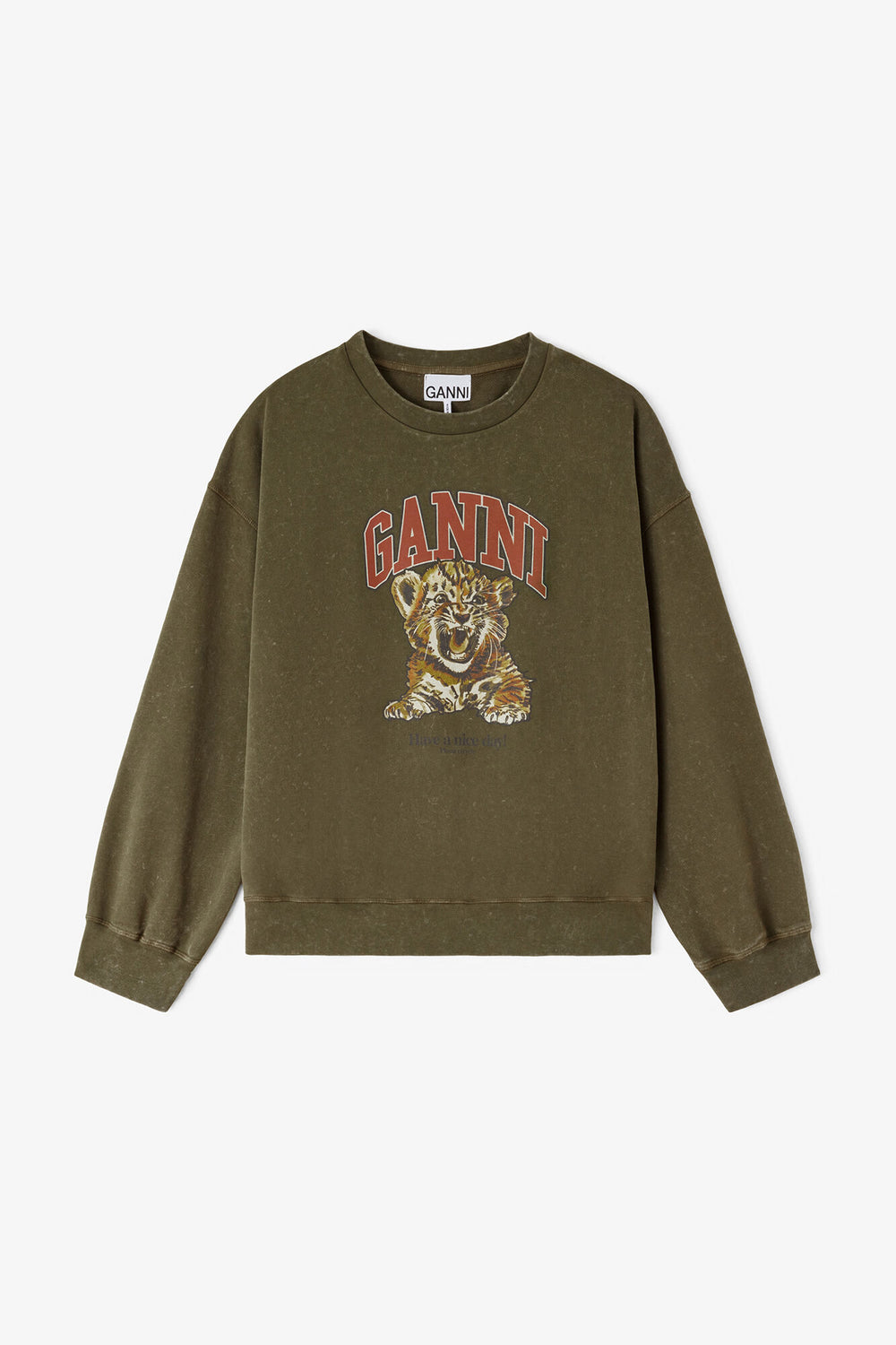 GANNI Outlet Crewneck with Tiger