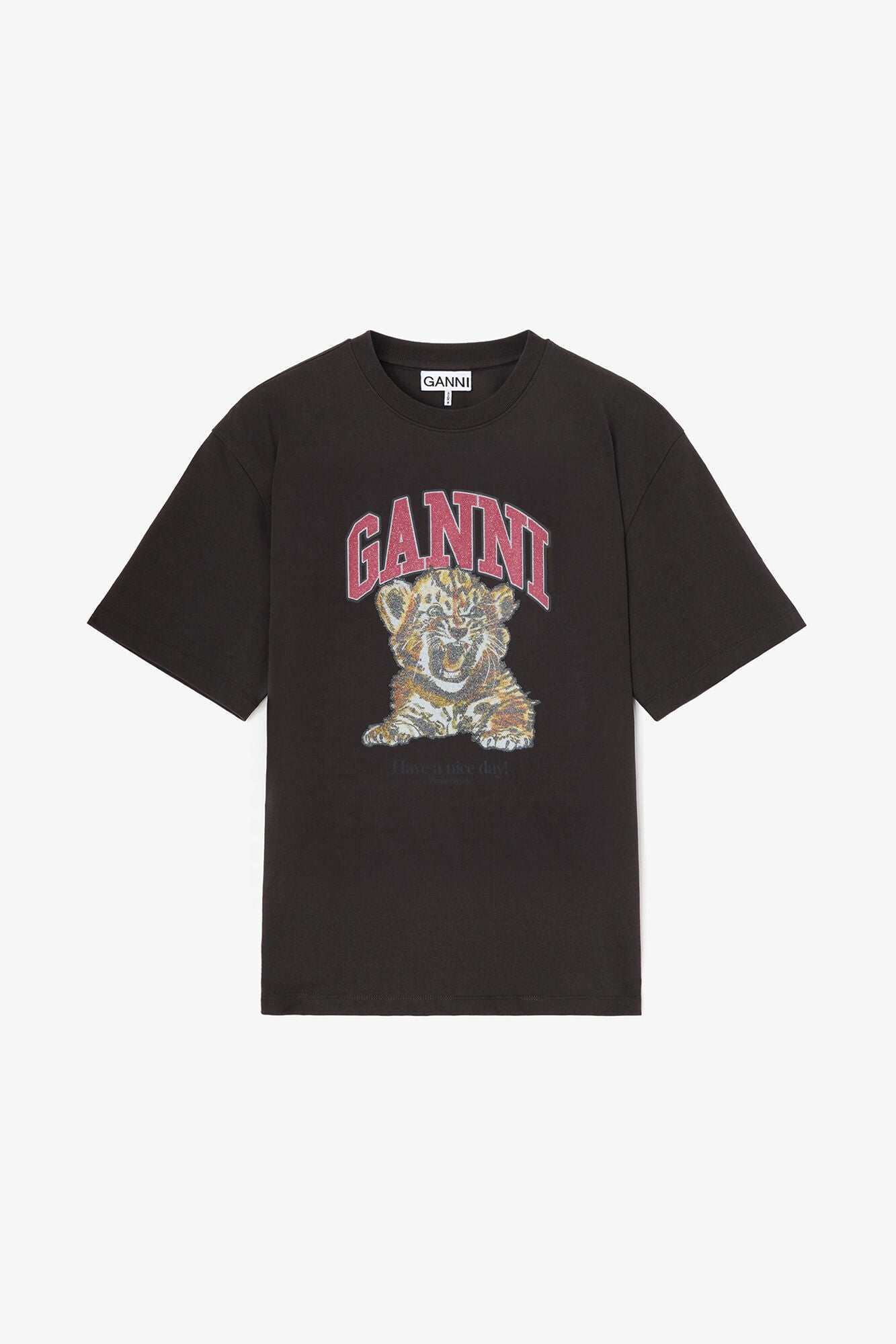 GANNI us T-shirt with Tiger