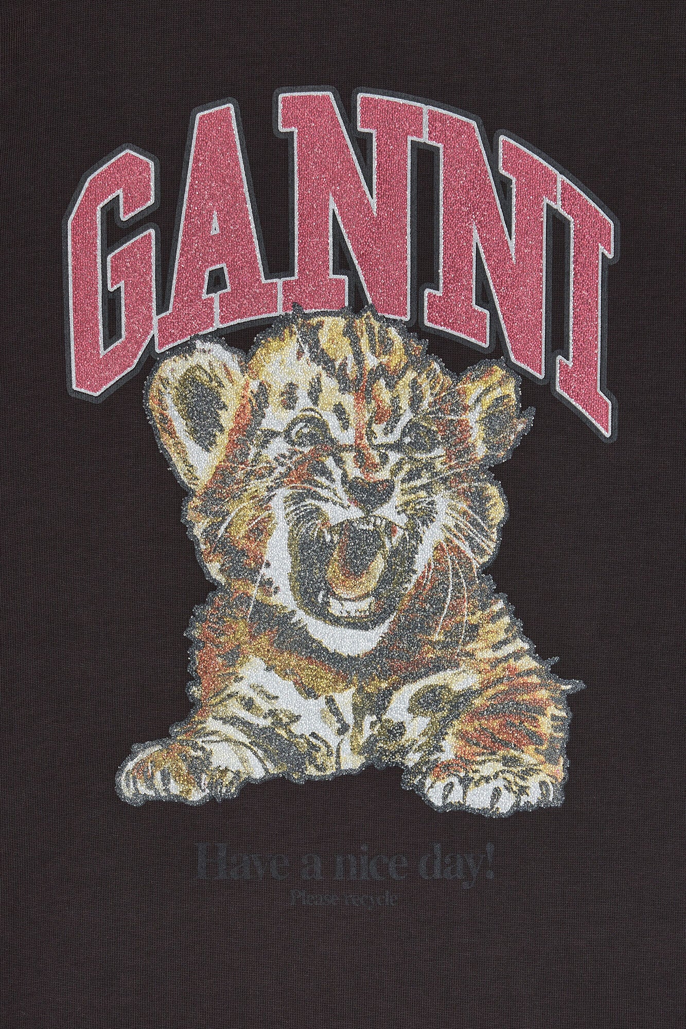 GANNI us T-shirt with Tiger